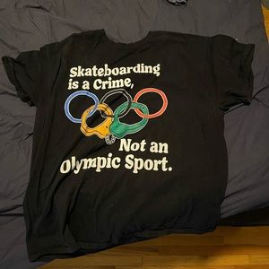 Skateboarding is a crime shirt, worn once